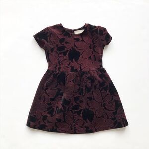 Zara purple/black thick velvet dress VGUC 5T